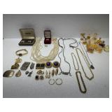 JEWELRY AND MINIATURE PERFUME LOT
