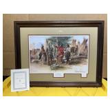 Alfredo Rodriquez 'The Traders' framed print. COA