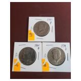 Kennedy Half Dollars - 1979D, 1997P, 1995D