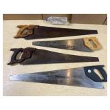 4pc CARPENTERS HAND SAW ASSORTMENT