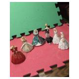 6 Vtg holiday  barbie ornaments dolls