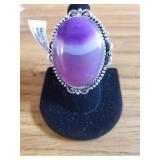 Multi Onyx ring size 8 German Silver NEW