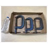 3pc 4ï¿½ HEAVY DUTY C-CLAMPS ASSORTMENT