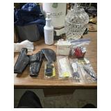 Pistol holsters gun locks shotgun shells