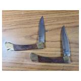 2 Pakistan 3.5' blade folding knives