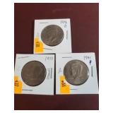 Kennedy Half Dollars - 1979, 1995P, 1992D
