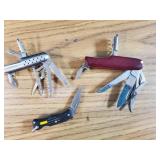 3 pocket knives