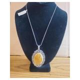 Natural Rosetta Jasper Pendant 18' chain German