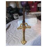 Pakistan awesome  41' long  sword w/ steel  plate