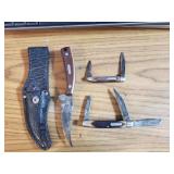 3 Schrade Old Timers knives 1 with sheath