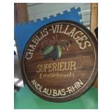 Vtg round .wood  barn sign 24'ï¿½ 24'
