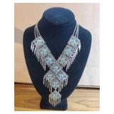 Squash Blossom Turquoise Necklace