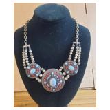 Squash Blossom Turquoise Necklace