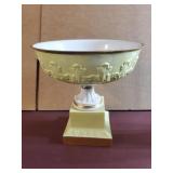 Italian porcelain bowl on pedestal