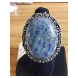 Sodalite ring size 6 German Silver NEW