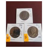 Kennedy Half Dollars - 1990D,1996P, 2001D