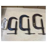 3pc WILTON STEEL C-CLAMPS - 6ï¿½ & 8ï¿½