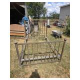 Heavy metal full size bed frame copper