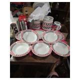 Eight coca cola bowls
