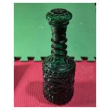 11' Jim Beam glass decanter(green)