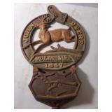 Antique Cast iron John Deere letter holder