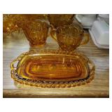3 PC LE Smith amber Moon & Star cream & sugar set