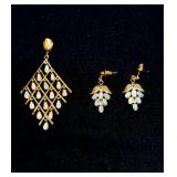 18k Gold Opal pendant and earring set 8.9g 2.5ï¿½