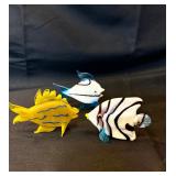 Lot of 3 art glass fish 3 1/2ï¿½