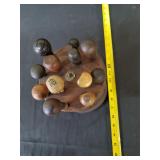 Vintage engraving tools in holder