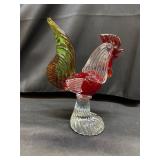 9ï¿½ Murano art glass rooster