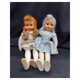 Lot of 2 1960s Sutton Celluloid Face 16' Doll