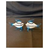 Lot of 2 art glass fish 3 1/2ï¿½