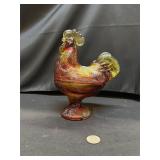 9ï¿½ glass rooster marigold