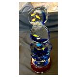12 1/2ï¿½ with base aquarium, art glass sculpture