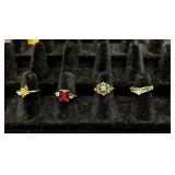 Lot of 4 sterling silver 925 rings 6.18g