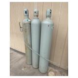 Lot of three carbon dioxide tanks