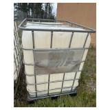 Caged IBC Tank