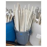 Large barrel of PVC pipe