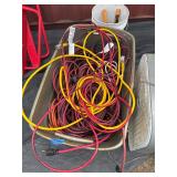 Full tote of extension cords