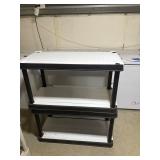 2, two tier shelves