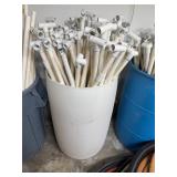 Large barrel of PVC pipe