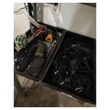 Tray of Pulleys, Straps, Tools