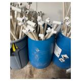 Large barrel of PVC pipe