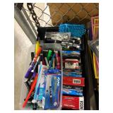 Lot w/ markers, dryer, race staples & paper clips