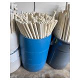 Large barrel of PVC pipe