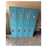 Bank of Blue Lockers