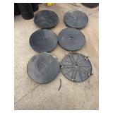 Lot of 6 heavy-duty rolling plant dollies