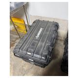 Large husky job box with labels and advertising