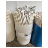 Large barrel of PVC pipe