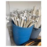 Large barrel of PVC pipe